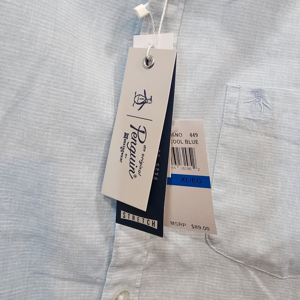 Penguin by Munsingwear Longsleeve Men's Blue‎ Polo Size XL - Picture 5 of 6